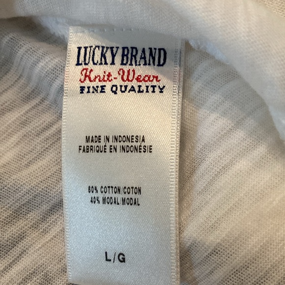 Lucky Brand White Long Sleeve Women's Top - Picture 6 of 7